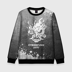 Свитшот детский Cyberpunk 2077 - grey gradient, цвет: 3D-черный