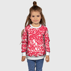 Свитшот детский Розовый пятнистый, цвет: 3D-белый — фото 2