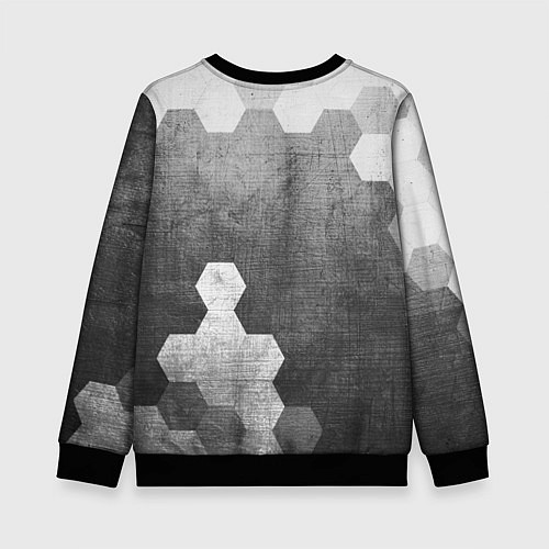 Детский свитшот Fiat - grey gradient вертикально / 3D-Черный – фото 2