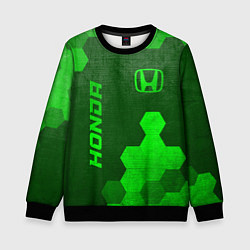 Свитшот детский Honda - green gradient вертикально, цвет: 3D-черный