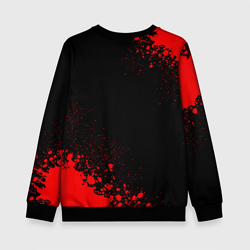 Детский свитшот Great Wall - red gradient вертикально / 3D-Черный – фото 2