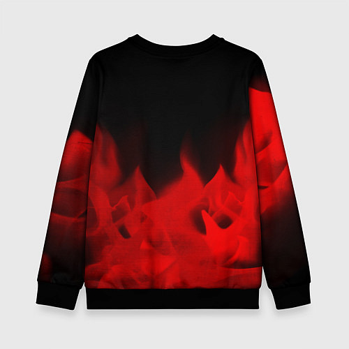 Детский свитшот Gears of War - red gradient посередине / 3D-Черный – фото 2