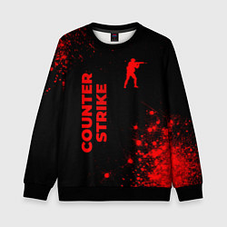 Детский свитшот Counter Strike - red gradient вертикально