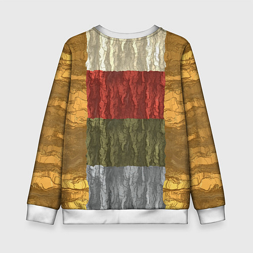 Детский свитшот Цветной узор абстрактная графика / 3D-Белый – фото 2