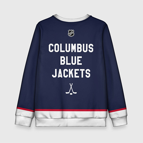 Детский свитшот Columbus Blue Jackets - NHL team / 3D-Белый – фото 2