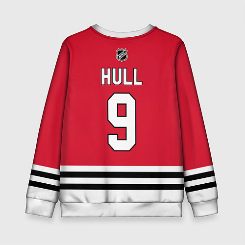 Детский свитшот Бобби Халл - Чикаго Блэкхокс / 3D-Белый – фото 2