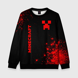 Детский свитшот Minecraft - red gradient вертикально