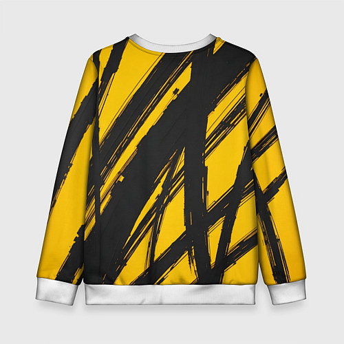 Детский свитшот Абстракция на желтом / 3D-Белый – фото 2