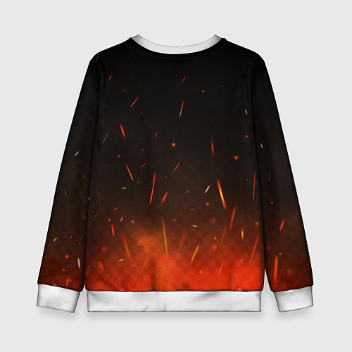 Детский свитшот ACDC лого на кассете / 3D-Белый – фото 2