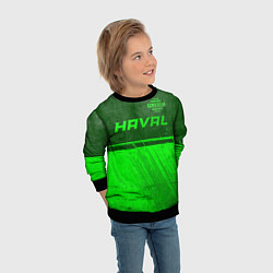 Свитшот детский Haval - green gradient посередине, цвет: 3D-черный — фото 2