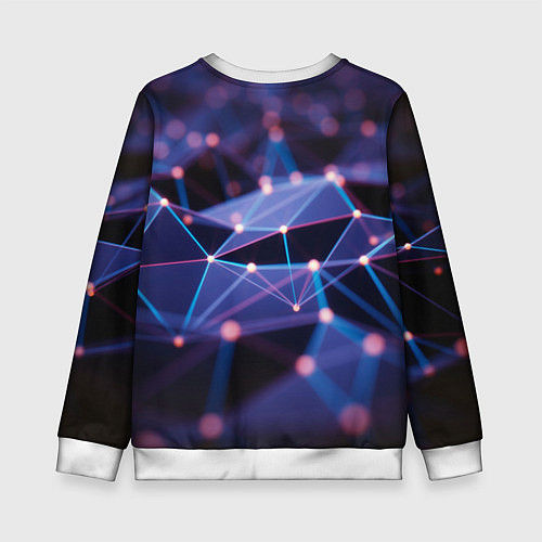 Детский свитшот ACDC лого в градиенте / 3D-Белый – фото 2