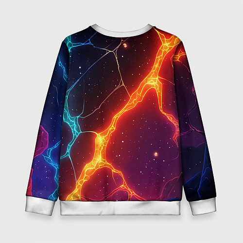 Детский свитшот ACDC логотип в градиенте / 3D-Белый – фото 2