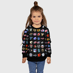 Свитшот детский Команды НХЛ на черном фоне, цвет: 3D-черный — фото 2