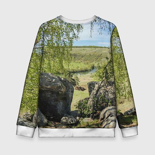 Детский свитшот Ведьмины холмы на Красивой Мече / 3D-Белый – фото 2