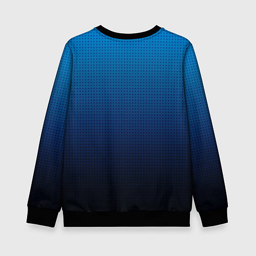 Детский свитшот Из голубого в чёрный градиент с точками / 3D-Черный – фото 2
