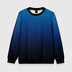 Свитшот детский Из голубого в чёрный градиент с точками, цвет: 3D-черный