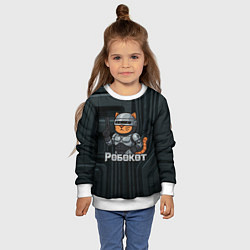 Свитшот детский Робокот - робот полицейский, цвет: 3D-белый — фото 2