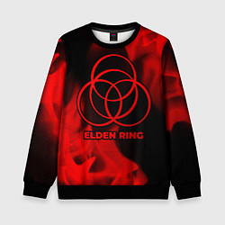 Свитшот детский Elden Ring - red gradient, цвет: 3D-черный