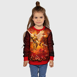 Свитшот детский Сангвиний великий ангел, цвет: 3D-красный — фото 2
