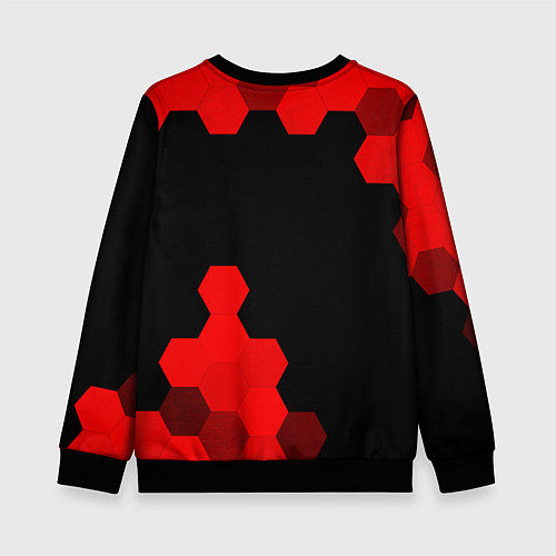 Детский свитшот The Sims - red gradient вертикально / 3D-Черный – фото 2