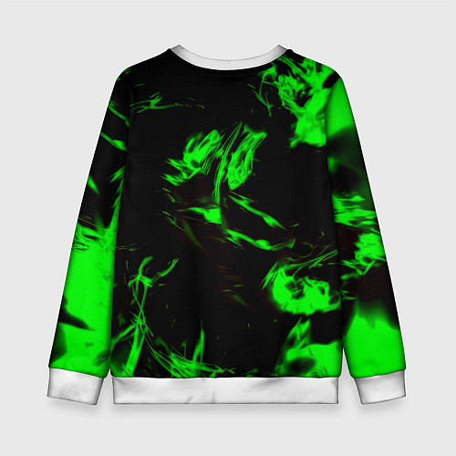 Детский свитшот Monster energy кислотное лого огонь / 3D-Белый – фото 2
