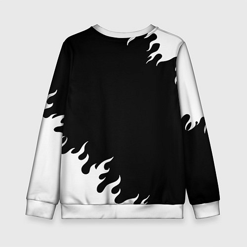 Детский свитшот Monster energy белый огонь / 3D-Белый – фото 2