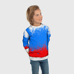 Свитшот детский Патриот - флаг, цвет: 3D-белый — фото 2