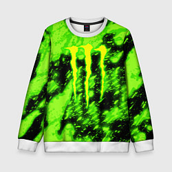 Детский свитшот Monster energy кислотное лого