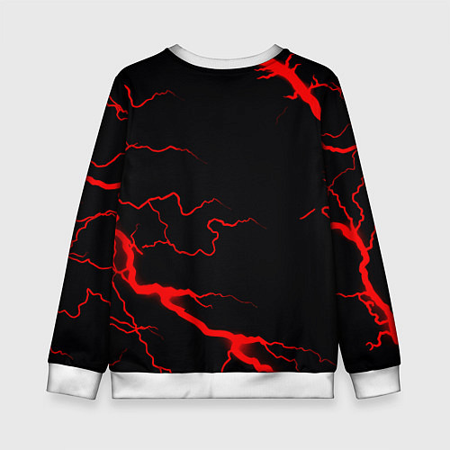 Детский свитшот Monster energy storm red / 3D-Белый – фото 2