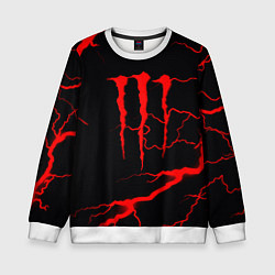 Свитшот детский Monster energy storm red, цвет: 3D-белый