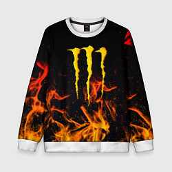 Детский свитшот Monster energy orange fire