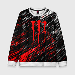 Свитшот детский Monster energy полосы красок, цвет: 3D-белый