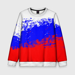 Свитшот детский Патриот - флаг, цвет: 3D-белый