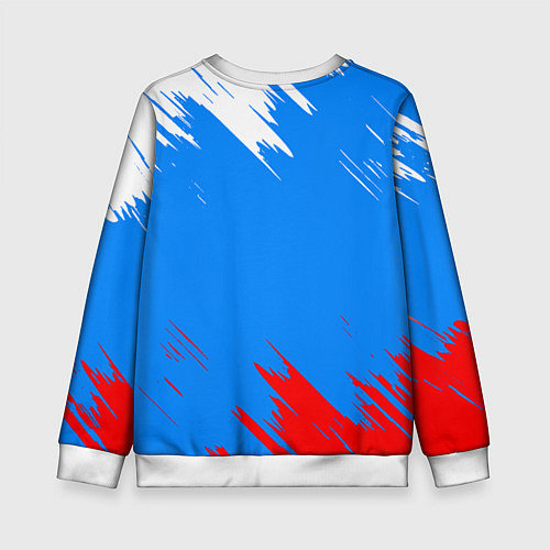 Детский свитшот Патриот Россия - флаг / 3D-Белый – фото 2