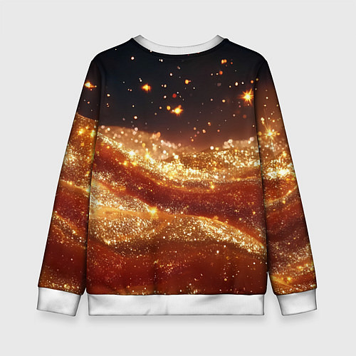 Детский свитшот Билли Айлиш в золотой рамке / 3D-Белый – фото 2