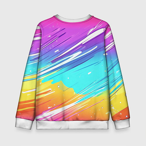 Детский свитшот Билли Айлиш с нотами / 3D-Белый – фото 2