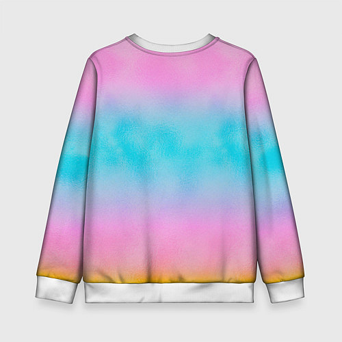 Детский свитшот Билли Айлиш с цветочным венком на голове / 3D-Белый – фото 2