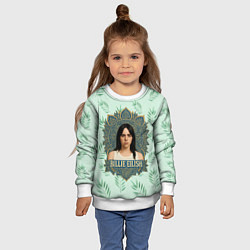 Свитшот детский Билли Айлиш рамка мандала, цвет: 3D-белый — фото 2