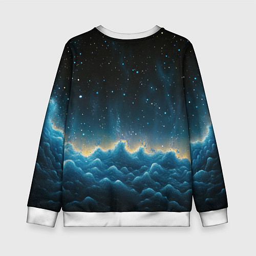 Детский свитшот Билли Айлиш из волн / 3D-Белый – фото 2