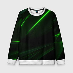 Детский свитшот Зеленая текстура с неоновыми линиями