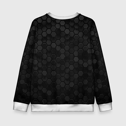 Детский свитшот Миннесота Уайлд - черные соты / 3D-Белый – фото 2