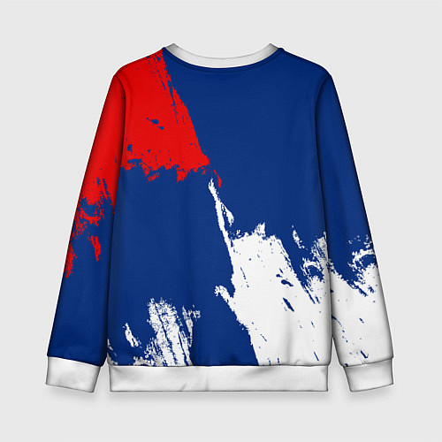 Детский свитшот Монреаль Канадиенс - брызги краски / 3D-Белый – фото 2