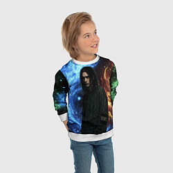 Свитшот детский Bones депрессивный стиль, цвет: 3D-белый — фото 2