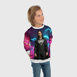 Свитшот детский Bones в образе супергероя, цвет: 3D-белый — фото 2