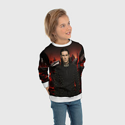 Свитшот детский Bones в пиджаке с шыпами, цвет: 3D-белый — фото 2