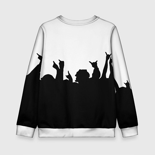 Детский свитшот Monster energy rock black / 3D-Белый – фото 2