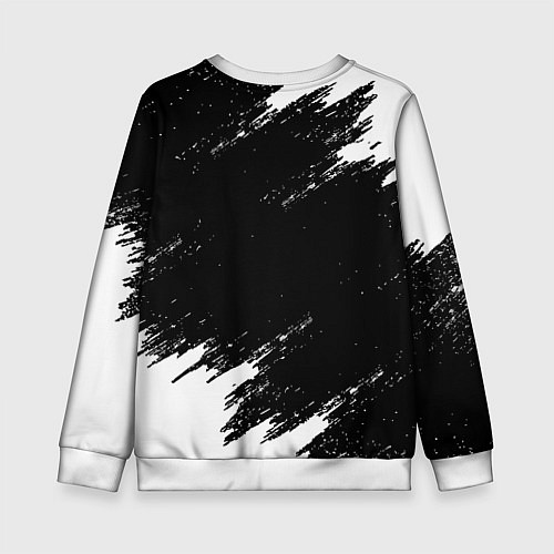 Детский свитшот Monster energy краски штрихи белые / 3D-Белый – фото 2