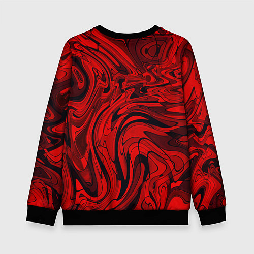 Детский свитшот Красный смешение пластика / 3D-Черный – фото 2
