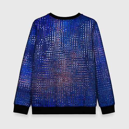 Детский свитшот Текстурный тёмный синий / 3D-Черный – фото 2