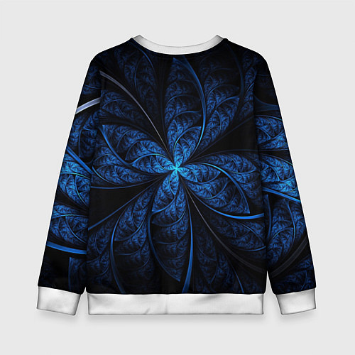 Детский свитшот Синий цветок / 3D-Белый – фото 2
